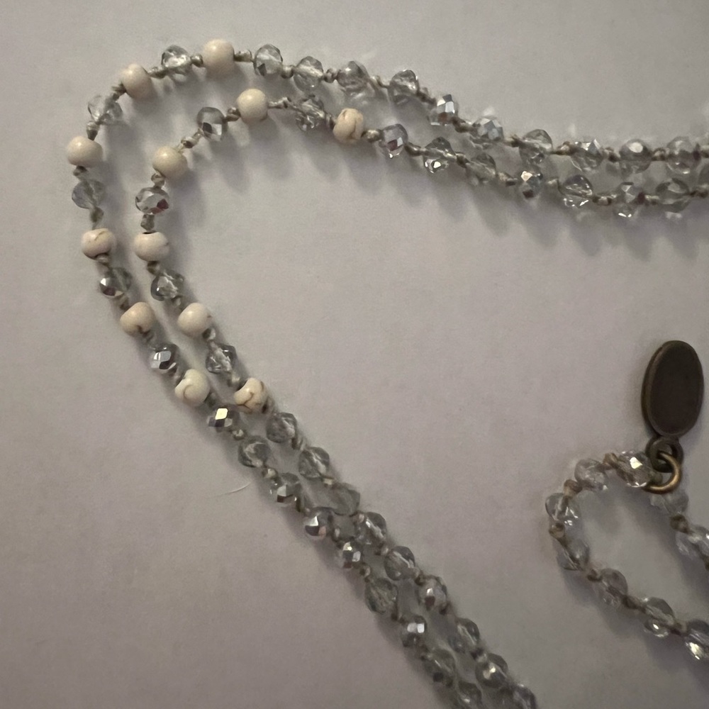 Boutique beaded necklace with fringe detailing